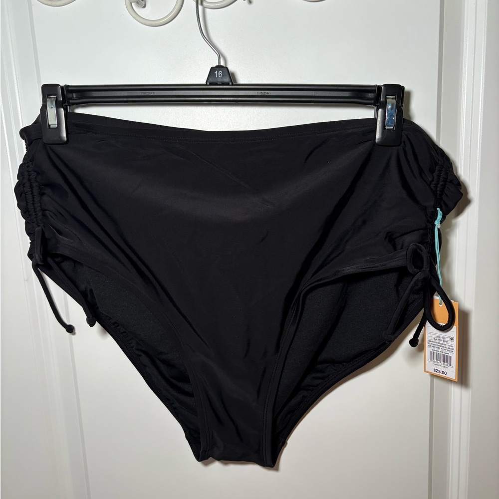 Kona Sol Black Swim Bottoms with Side Ties NWT Size 2X